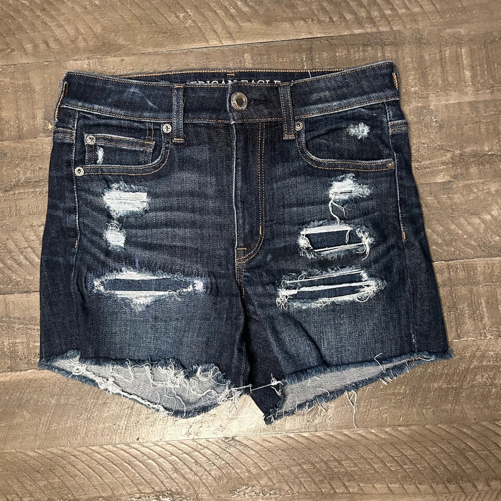 American Eagle Outfitters Women's Distressed Denim Shorts -Hi Rise Shortie